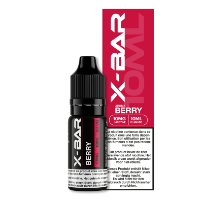 E-liquid X-bar berry 10ml sel de nicotine