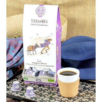 INES: 60 capsules Nespresso® de Café bio de Papouasie - Persistant et Engagé